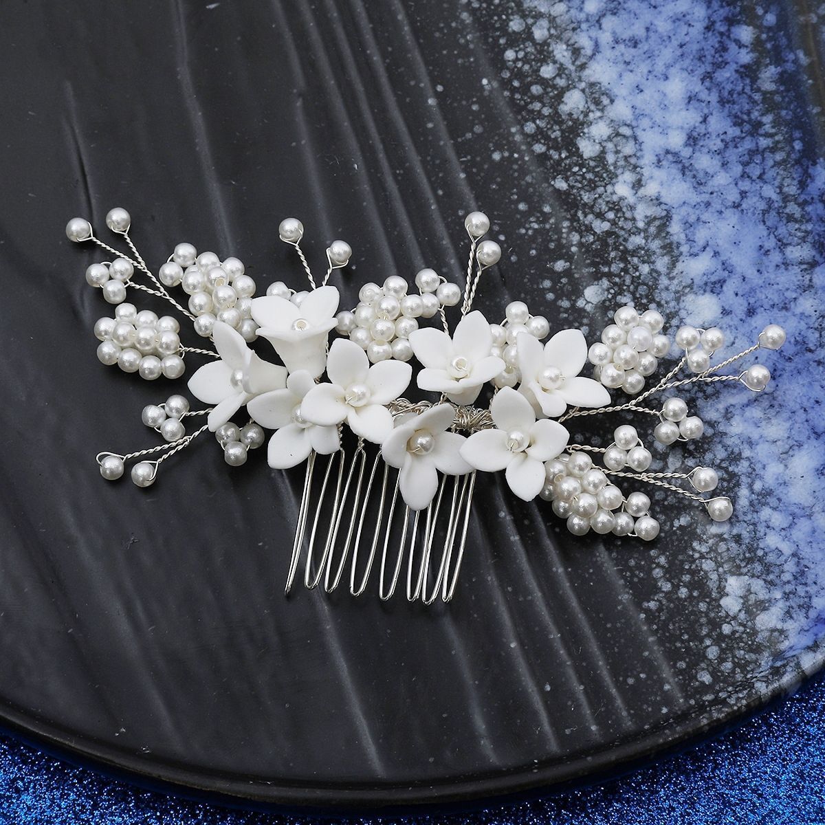 Women Hair Combs Korean Fashion Pearl Handmade Hairpins Clip DIY Styling Jewelry