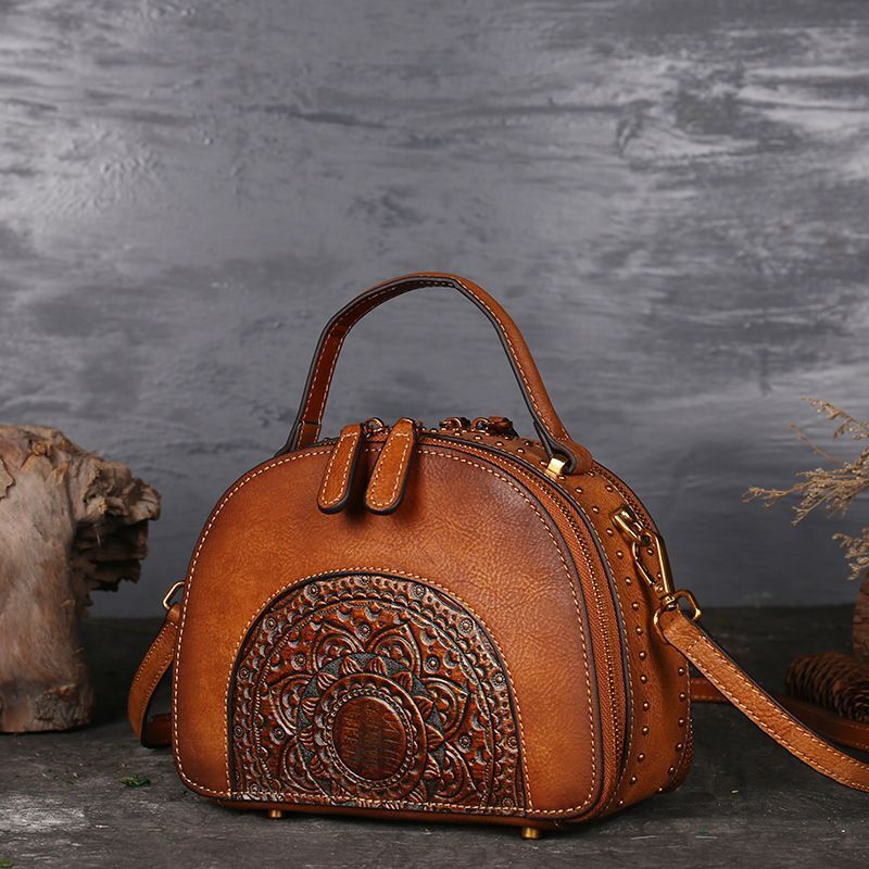 Handbag Genuine Leather Shoulder Bag First Layer Cowhide Diagonal Bags Polyester
