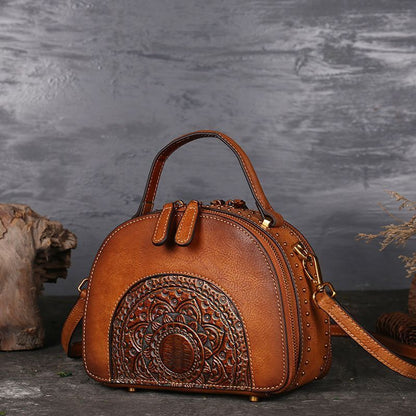 Handbag Genuine Leather Shoulder Bag First Layer Cowhide Diagonal Bags Polyester