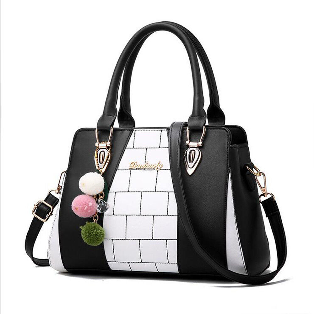 Womens PU Leather Bag Purse Shoulder Handbags Tote Messenger Satchel Cross Body