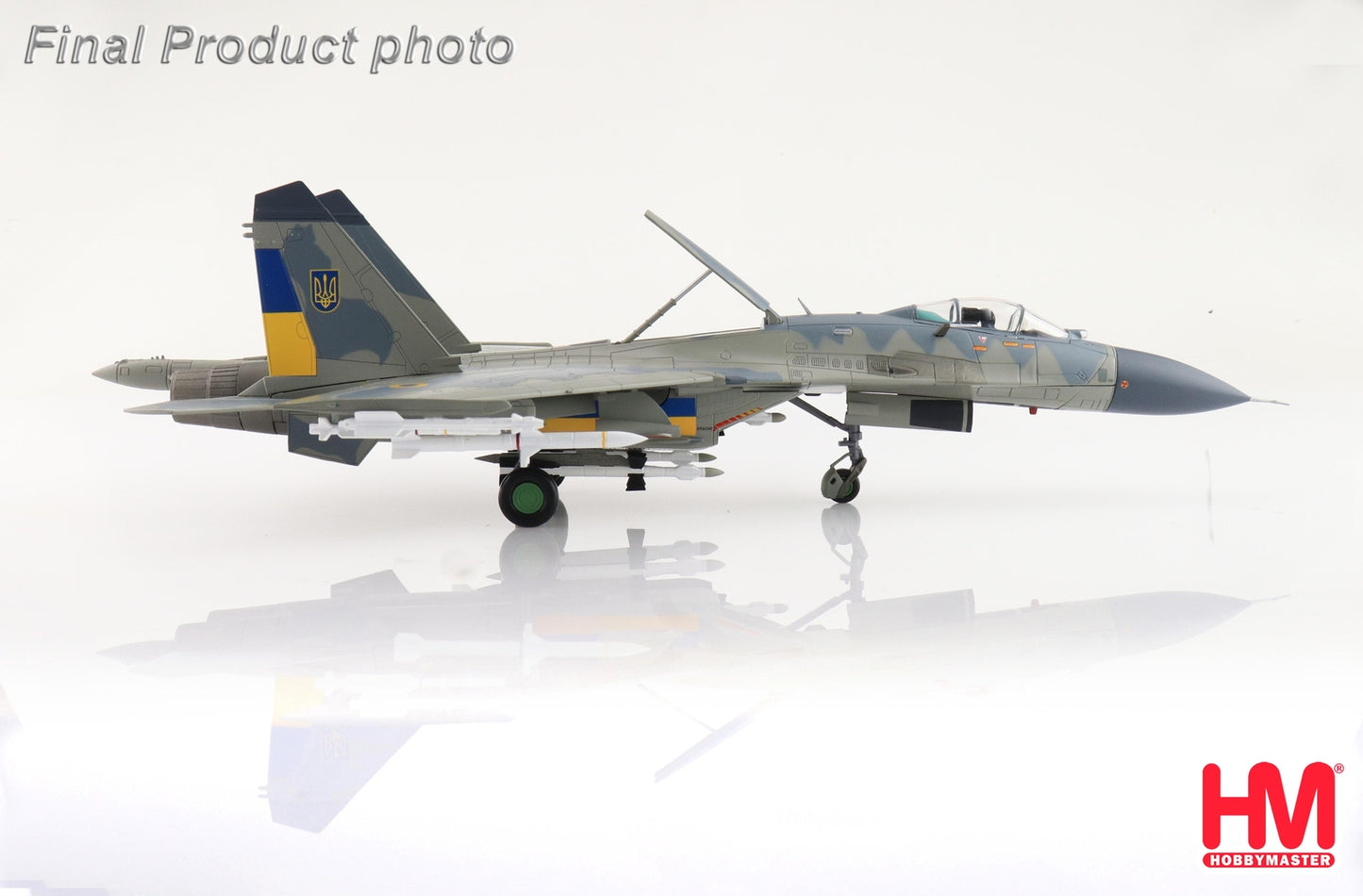 1:72 HM Su-27 Compass Ghost Grey Ukrainian Air Force 2023 Fighter Diecast Model