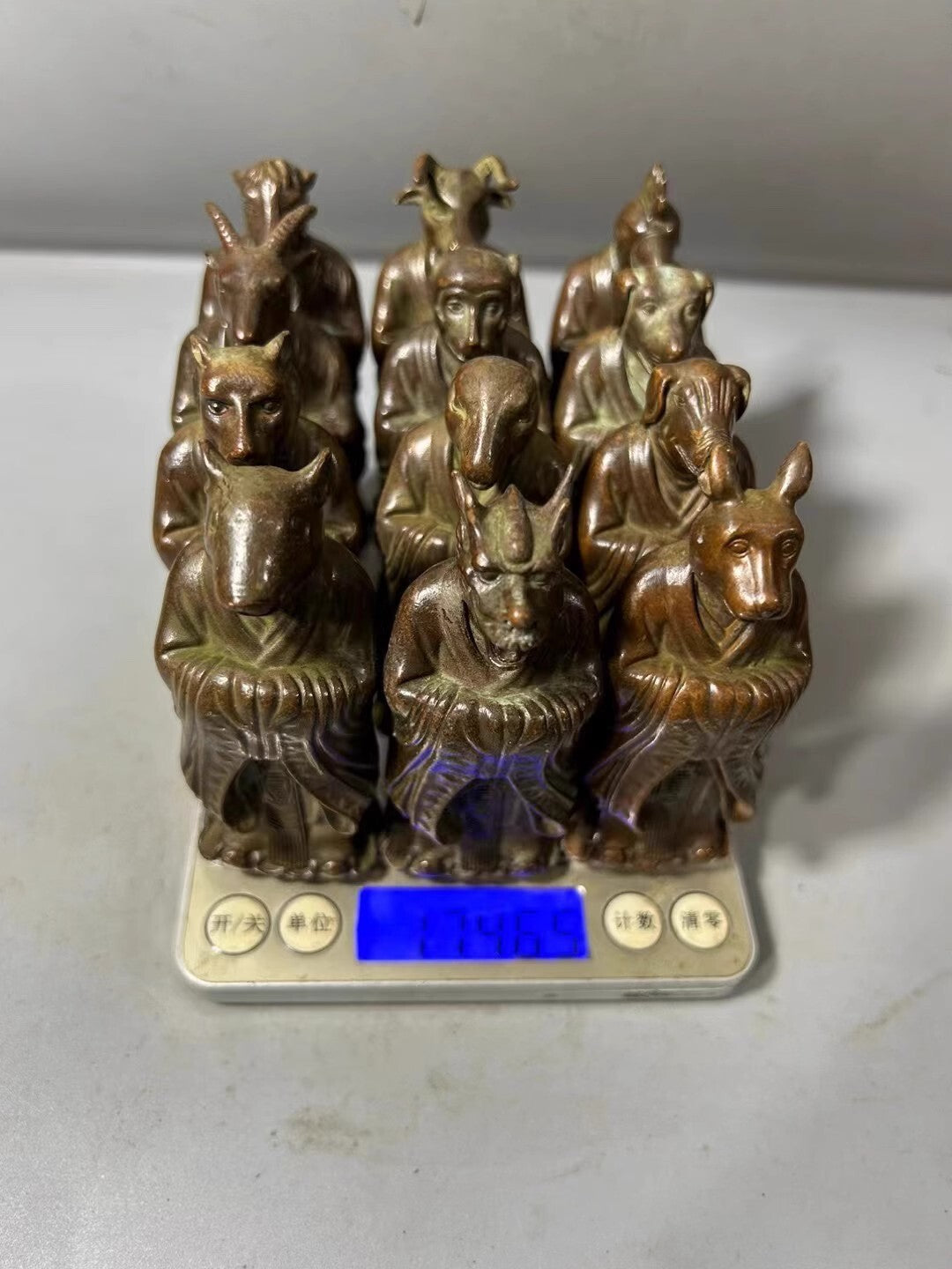 12 Pcs Chinese Zodiac Animal Statue Holy Beast Figurine Collections Feng Shui