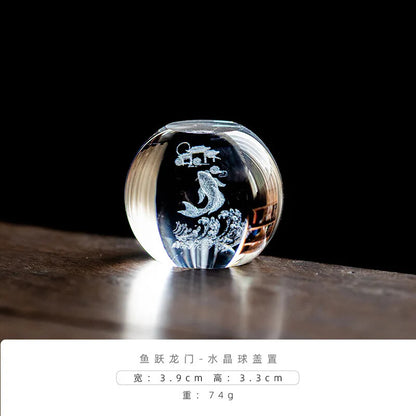Moon Crystal Lid Holder Zisha Pot Cover Bracket Tea Pet Tea Decor Tea Ceremony