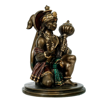 Hindu God Lord Hanman Ji Sitting Position Statue dol Figurine Home Decor