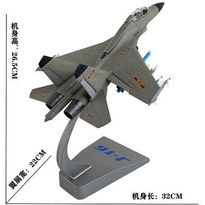 1:72 32CM J-16 Fighter Plane Airplane Diecast Military Aircraft Bomber Model