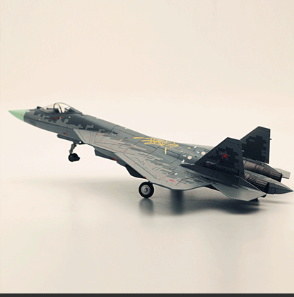 1:72 28CM SU-57 Fighter Aircraft Plane Airplane Diecast Military Aeroplane Model