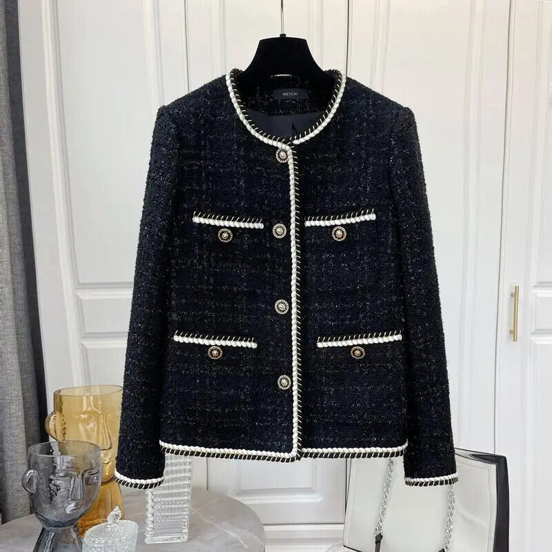 Coat Women's Fall Winter Jackets Overcoat Tweed Top Outwear