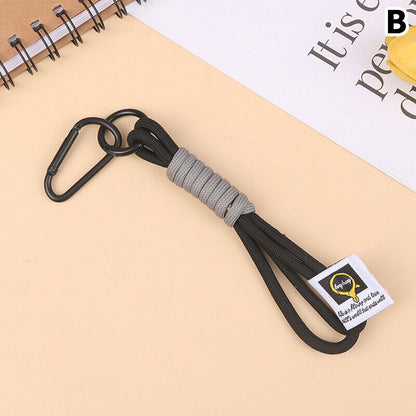 1Pc Braid Lanyard Phone Strap Carabiner Cord Bag Hanging Rope Keychain Pendant