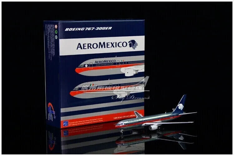 1:400 JC WINGS AEROMEXICO BOEING 767-300ER Passenger Airplane Diecast Model