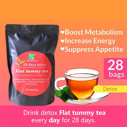 28 Day slim Weight Loss Detox Teabags private label Flat Tummy Slimming Tea3g*28