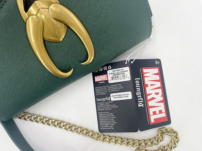 Loungefly Green Marvel Exclusive Collection Loki Crossbody Bag Cosplay Women's