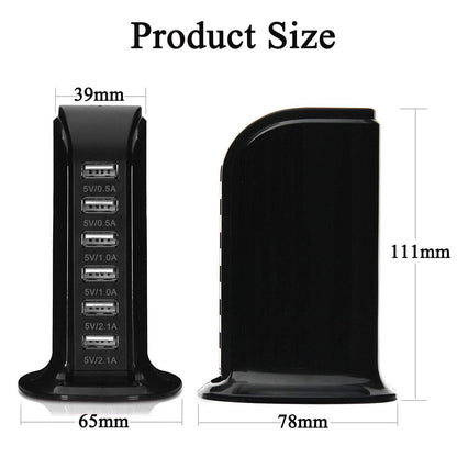 Multi Port USB Charger 6A Rapid Charging Station For Samsung Galaxy J7 J700 2015