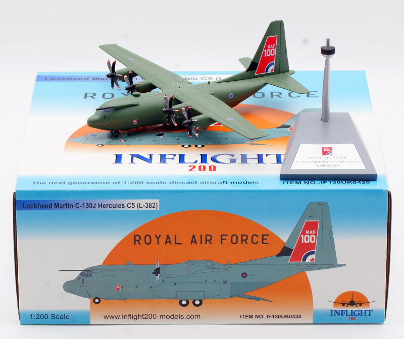 1:200 InFlight ROYAL AIR FORCE Lockheed C-130A Hercules C5 Plane Diecast Model