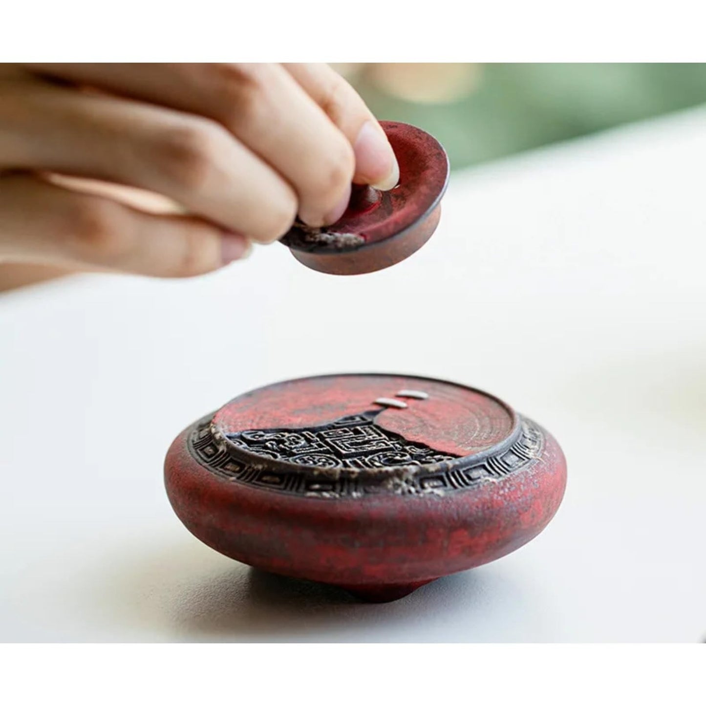 Old Rock Mud Teapot Cover Holder Tea Pet Kung Fu Tea 7.8cm Ceramic Tea Services