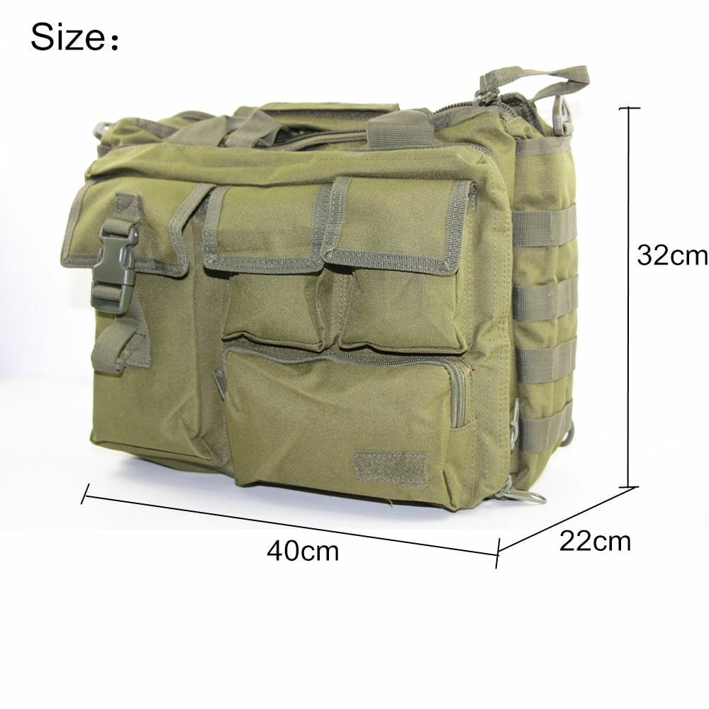 15'' Tactical Computer Backpack Belt Shoulder Bag Camping Outdoor Sports Hiking