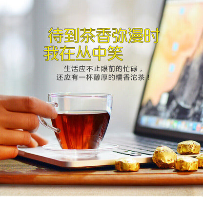 Yunnan Pu'er Ripe Tea Glutinous Rice Fragrant Tuo Small Tuo Tea 15pcs 75g