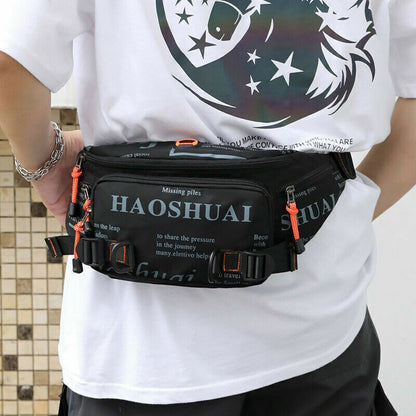 Letter Waist Bags For Men Nylon Waist Packs Belt Bag Fanny Pack Chest Bags