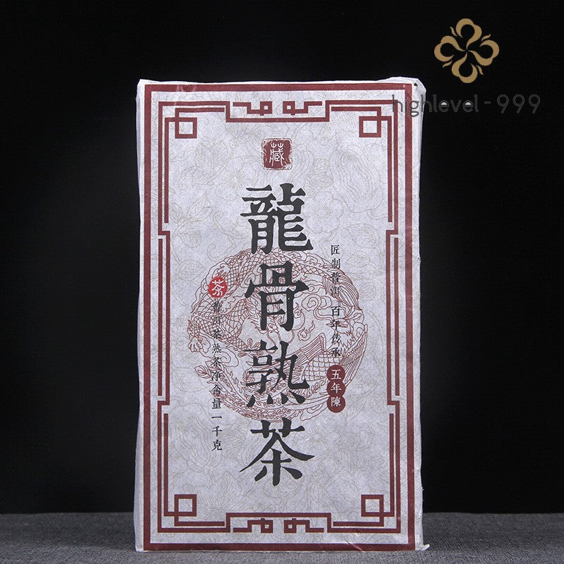 1000g Ripe Pu'er Tea Brick Yunnan Dry Stored Five Year Aged Tea