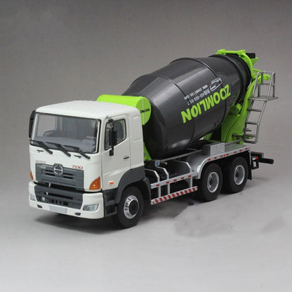 1:38 24CM ZOOMLION HINO700 10m³ Mixer Vehicle Diecast Truck Model Collection