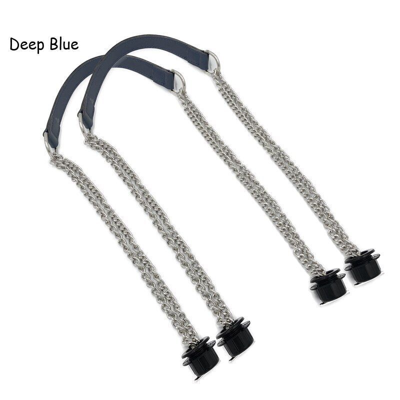 Synthetic Leather Chain Handle Silver Aluminum Handle Bag Handbag Accessories