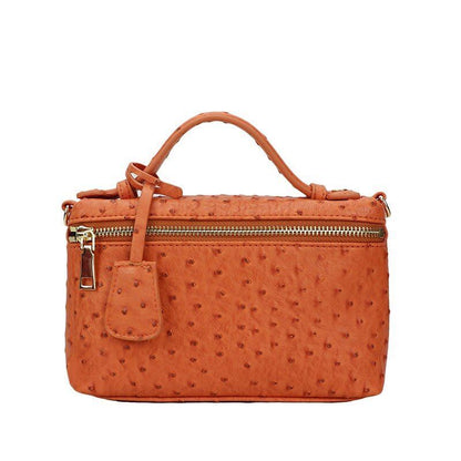 Handbag Ostrich Pattern Leather Bag Women Clutch Party Purse Ostrich Bag Chain
