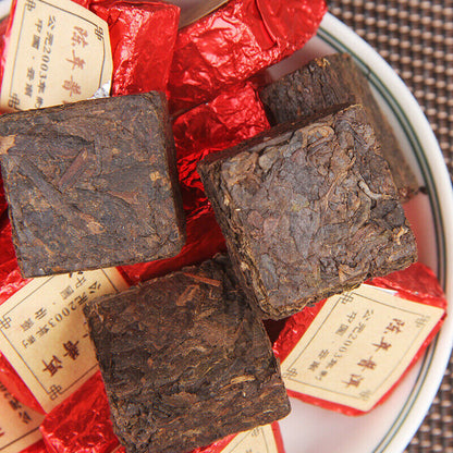 500g Bulk Small Golden Brick Pu'er Tea Small Square Brick Cooked Tea Black Tea