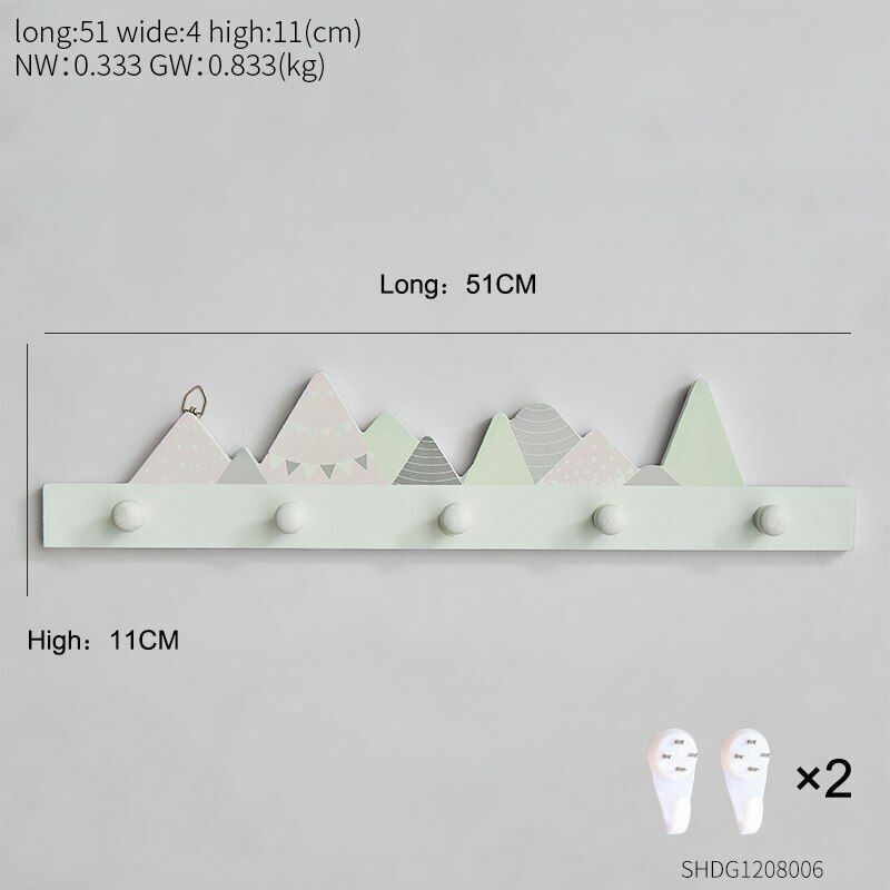 Key Holder Hanger Wall Hanging Wood Wall Organizer Rectangle House Shape Rack