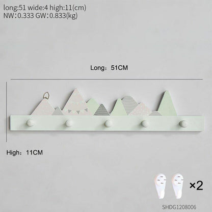 Key Holder Hanger Wall Hanging Wood Wall Organizer Rectangle House Shape Rack
