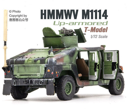 T-MODEL 1/72 M1114 camouflage Open Door Model TF7212 Finished Model