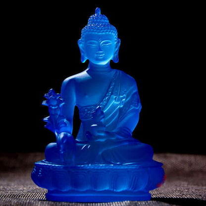 4.7" Medicine Figure Statue Altar Buddhist Resin Fengshui Decoration