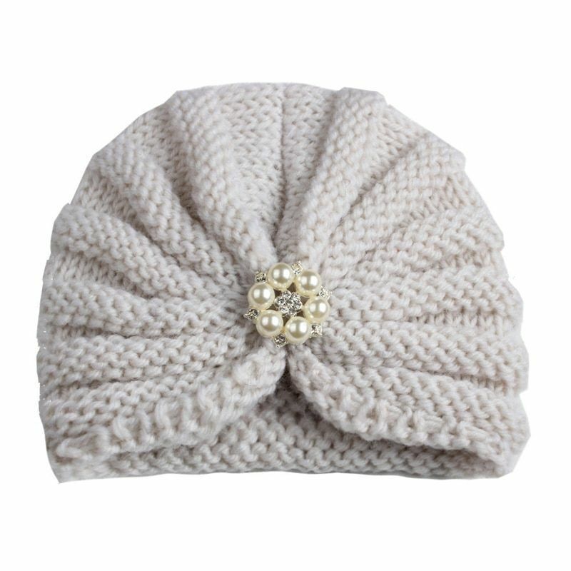 Baby Hat Knitted Winter Girls Bonnet Beanie Turban Newborn Cap Boys Accessories