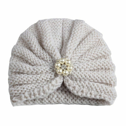 Baby Hat Knitted Winter Girls Bonnet Beanie Turban Newborn Cap Boys Accessories