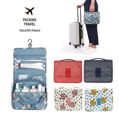 Travel Waterproof Cosmetic Organizer Pouch Hanging Toiletry Bag Makeup Polyester