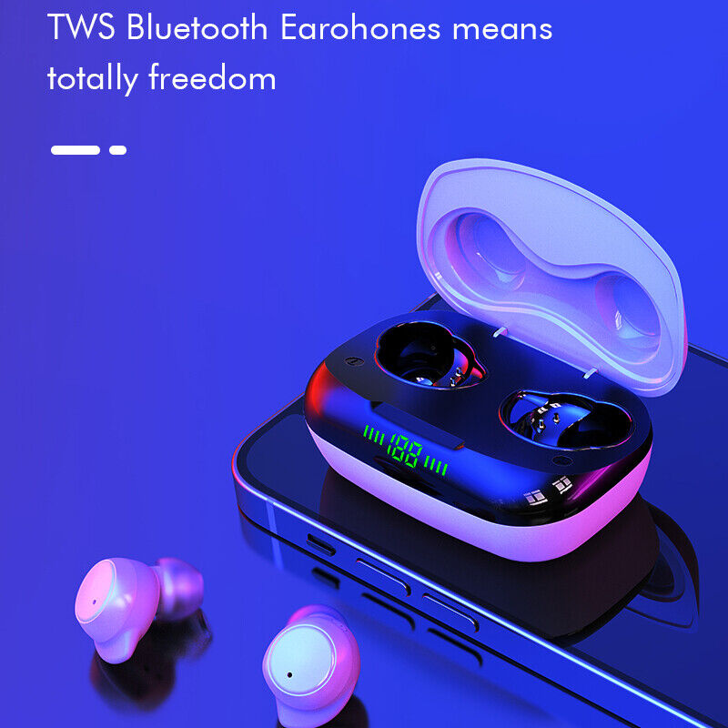 Bluetooth True Wireless Earbuds Earphone Headset Headphone Stereo Waterproof