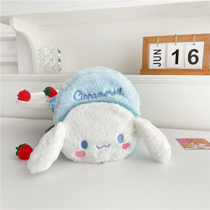 Sanrio Plush Diagonal Straddle Bag Kuromi Melody Makeup Bag