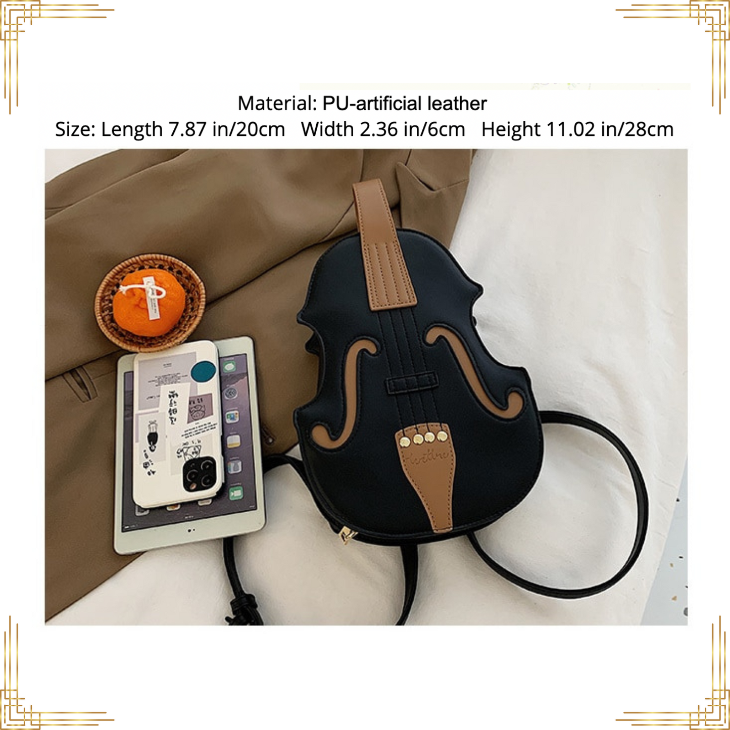 Women STYLISH Bag Shoulder Crossbody Handag Casual Fashion Violin Shape Tote