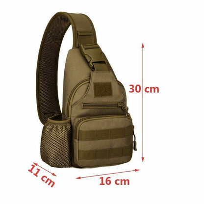 Shoulder Bag Bottle Pouch Chest Outdoor Travel Hunting Climbing Hiking Backpack