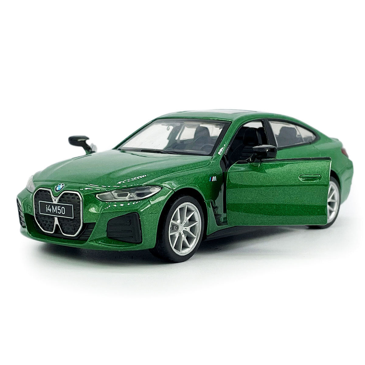 1/34 BMW i4 M50 EV Model Car Diecast Toy Vehicle Toys for Boys Kids Gifts Green