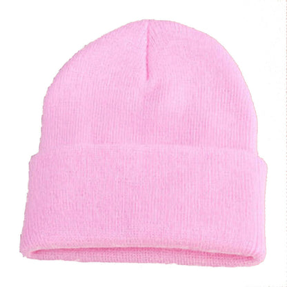 Beanie Hat Men Women Plain Knit Ski Cap Warm Elastic Skull Winter Cuff Thermal