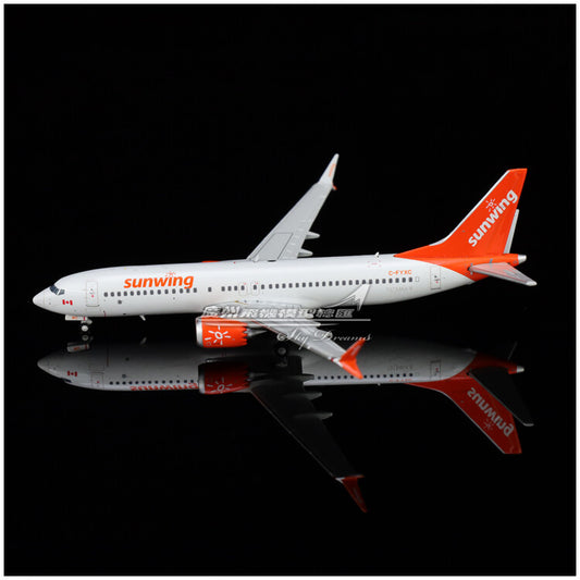 1:400 JC Wings Sunwing BOEING 737 MAX 8 Passenger Airplane Diecast Plane Model