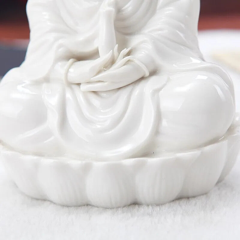 Guanyin Bodhisattva, Statue, Buddhist Utensils, Ceramic , White Buddha Statue