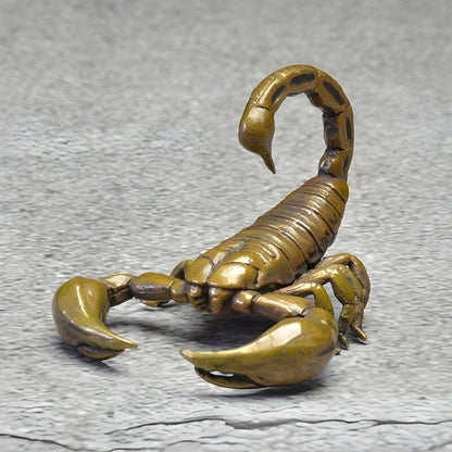 5cm Chinese Copper Scorpion Statue Ornament Animal Figurines Tea Pet Decorate