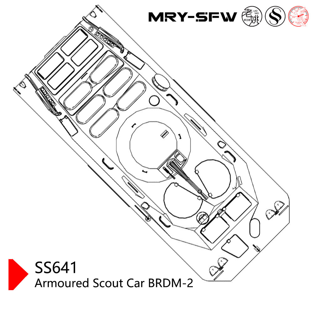 SSMODEL SS700641 1/700 Military Model Kit USSR Armoured Scout Car BRDM-2