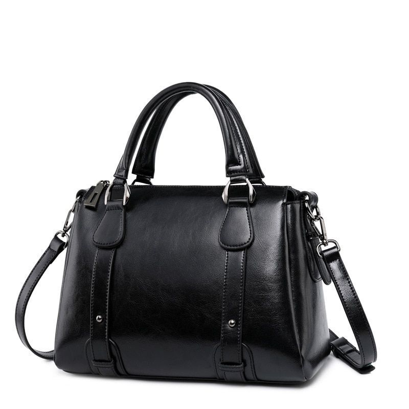 Genuine Leather Shoulder Crossbody Handbag Messenger Tote Bag 11.81*8.26*5.51 CM