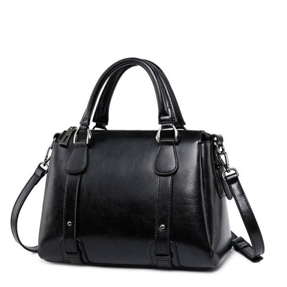 Genuine Leather Shoulder Crossbody Handbag Messenger Tote Bag 11.81*8.26*5.51 CM