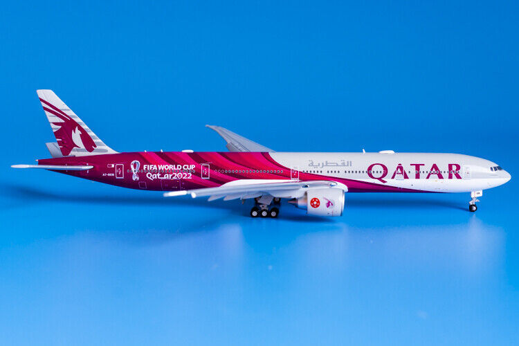 1:400 JC Wings QATAR BOEING 777-300ER Passenger Airplane Flap Down Diecast Model