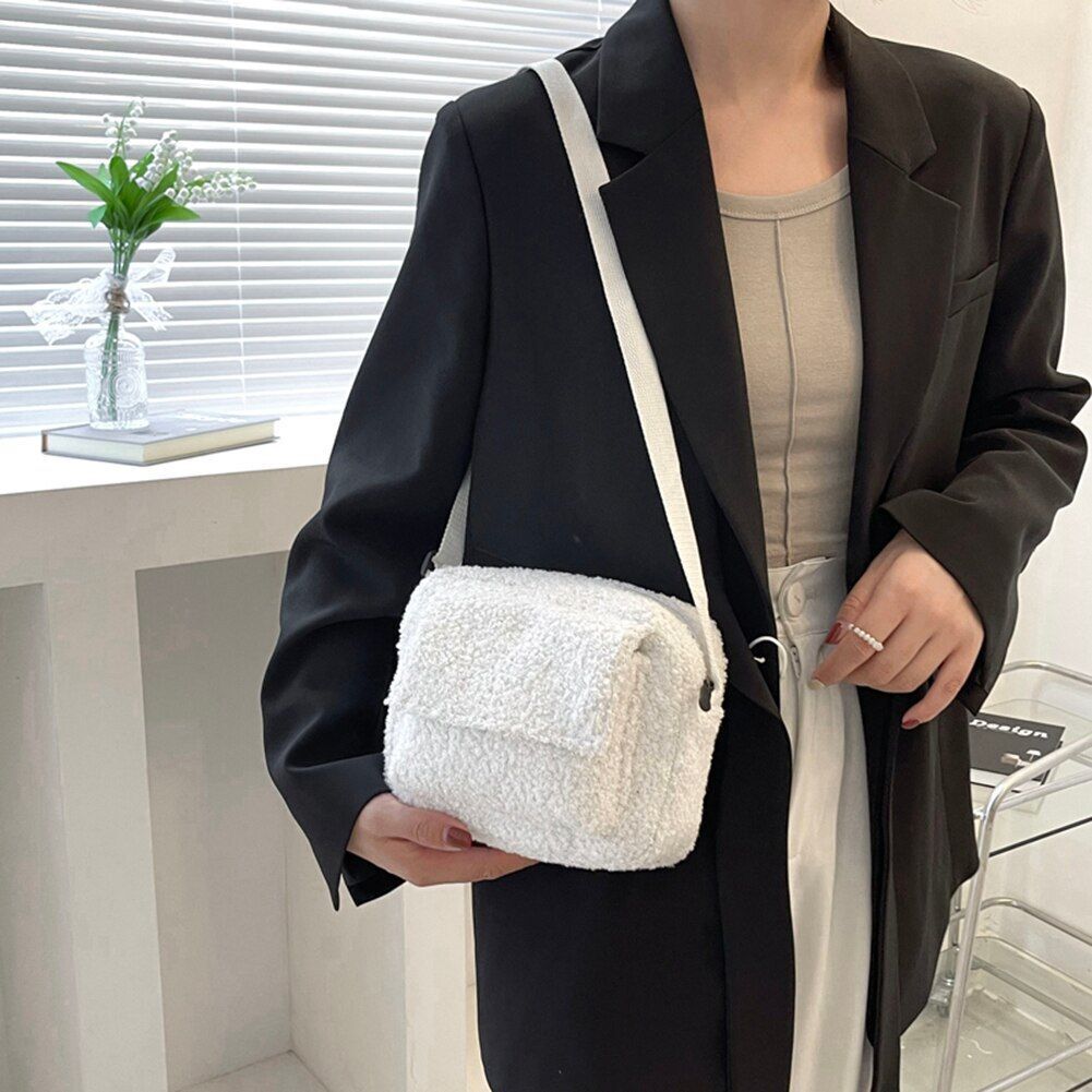 Shoulder Bag Vintage Wool Small Chain Crossbody Bag Traveling Shopping S/M/L 1PC