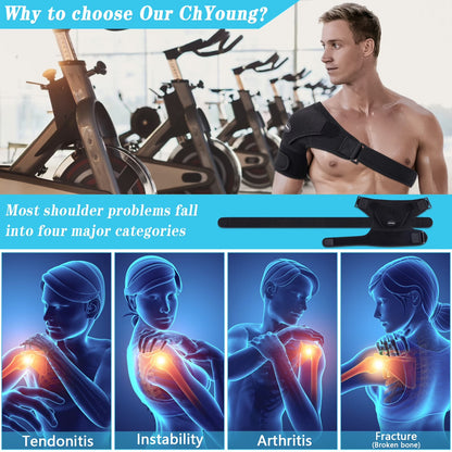 Shoulder Brace Support Compression Sleeve Torn Rotator Cuff Relief Joint AC Pain