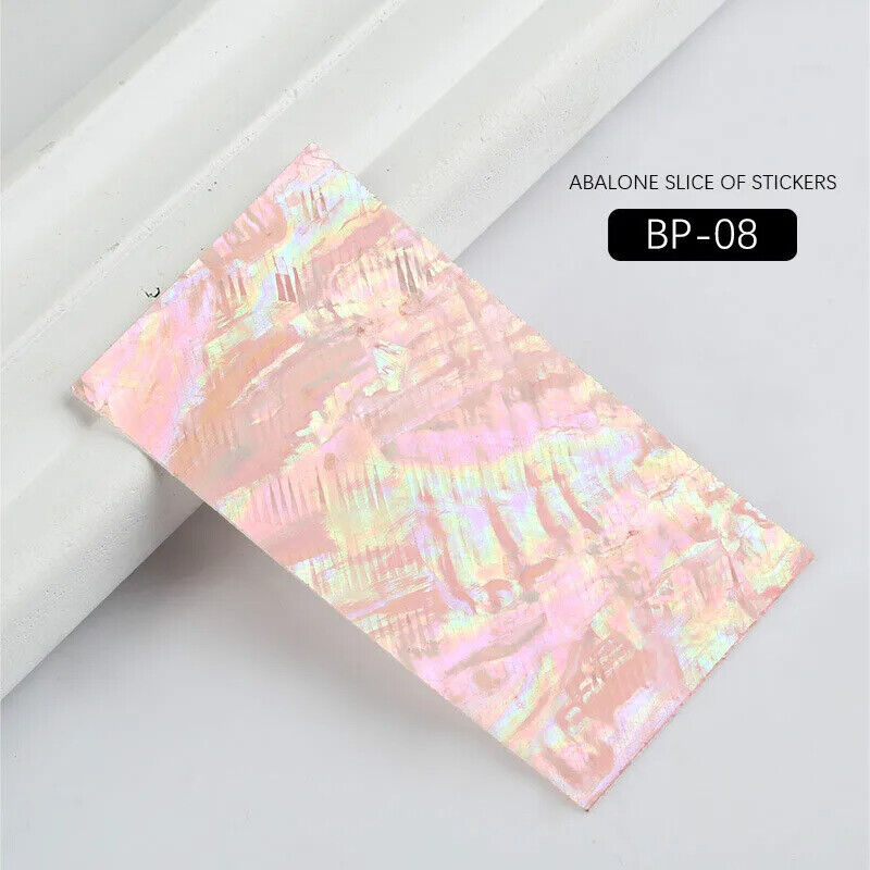 Nail Art Tool 3D Abalone Shell Slice Sticker Flakes Adhesive Decals DIY Manicure