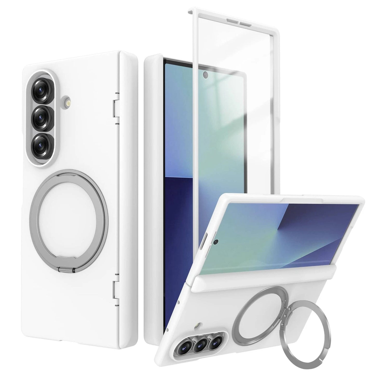 For Samsung Galaxy Z Fold 7 Magnetic Case 360 Kickstand & Ring Holder Shockproof